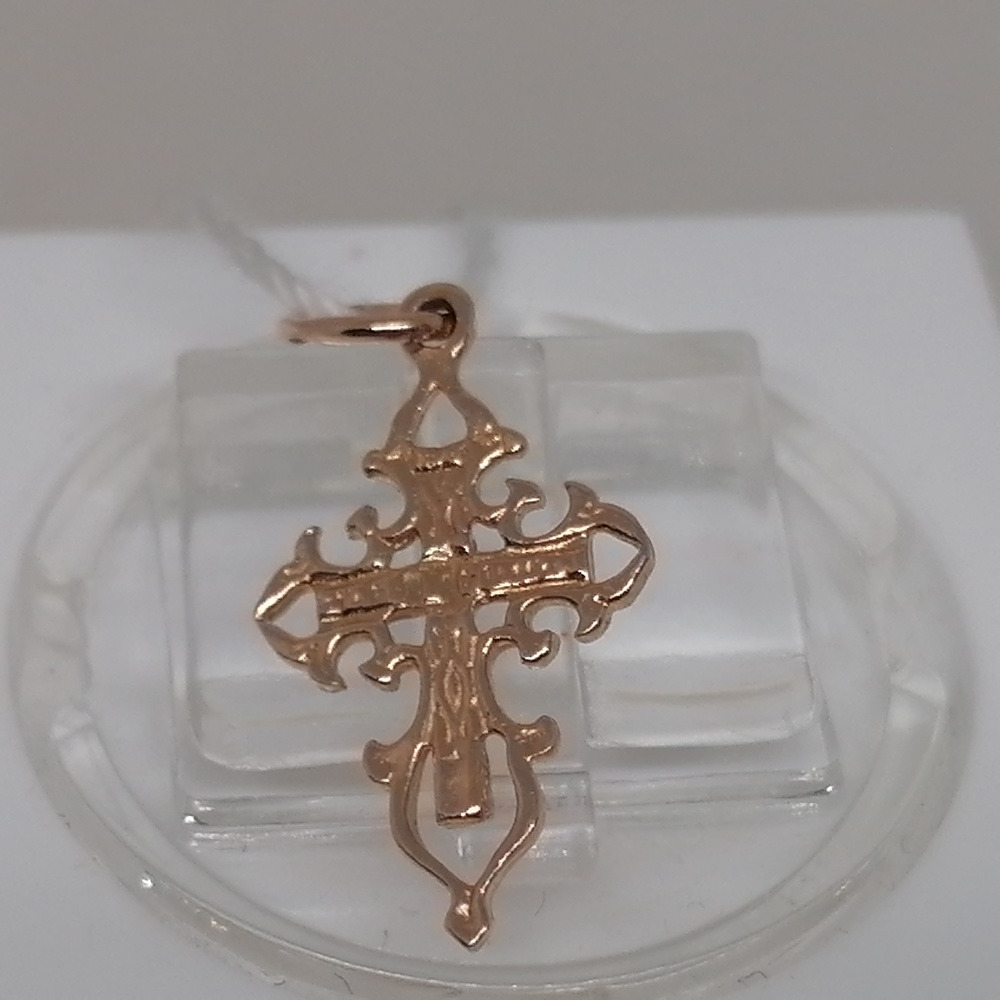 ПОДКБК585 ПОДВЕСКА КРЕСТ БЕЗ КАМНЯ (Au 585)