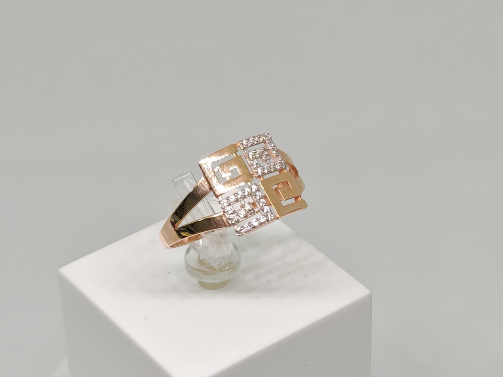 КОЛЬЦО С КАМНЯМИ (Au 585)