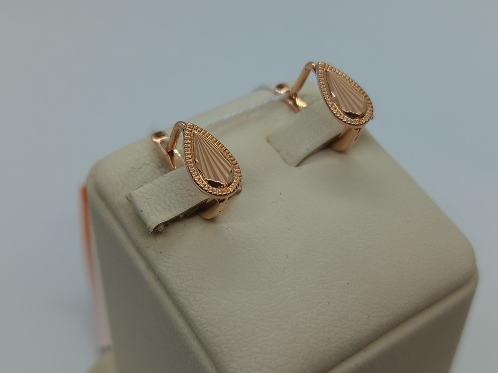 СБКМ585 СЕРЬГИ БЕЗ КАМНЯ (Au 585)