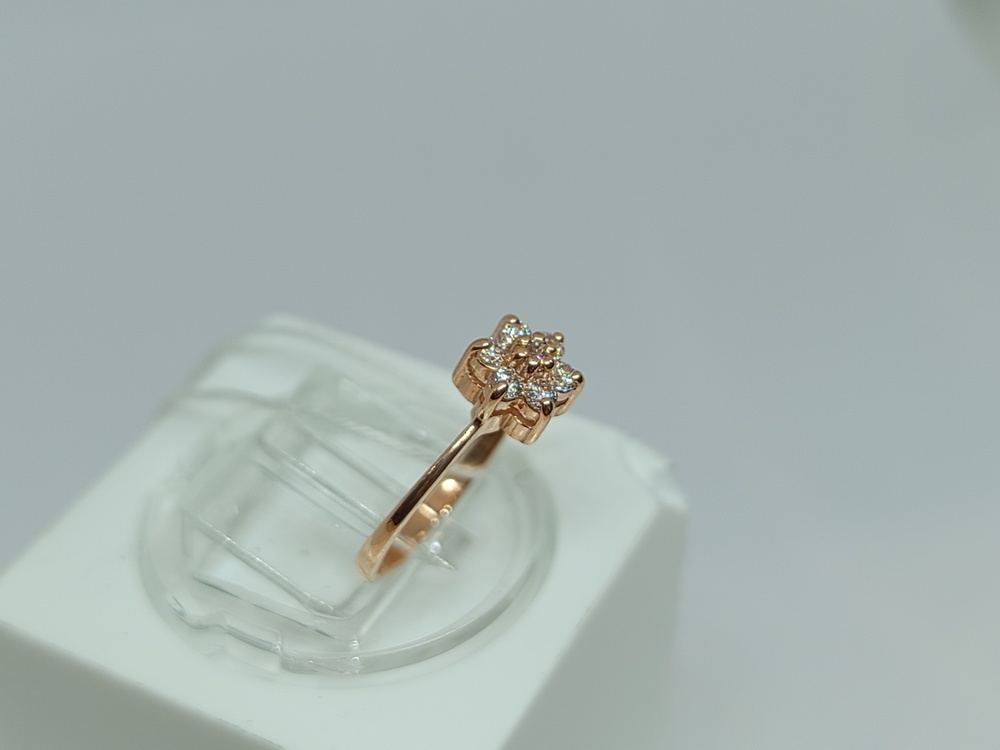 КОЛЬЦО С КАМНЯМИ (Au 585)