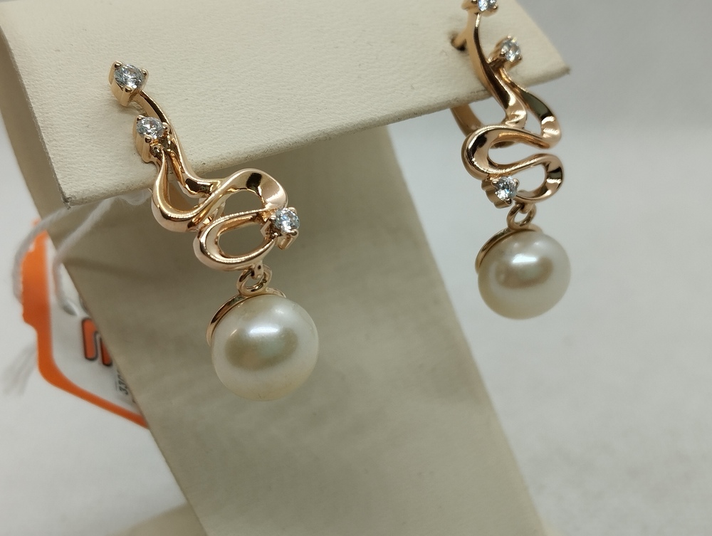 СКМИ585 СЕРЬГИ С КАМНЯМИ (Au 585)