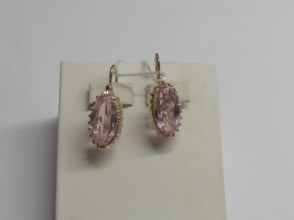 СКМ583 СЕРЬГИ С КАМНЕМ (Au 583)