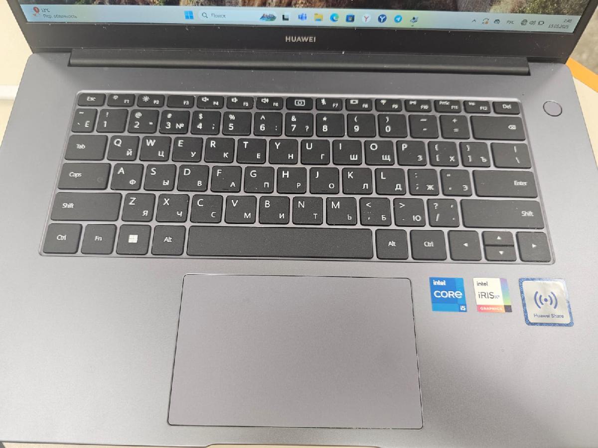 Ноутбук Huawei; Core I5-1155G7, Iris(R) Xe Graphics, 8 Гб, 256 Гб, Нет
