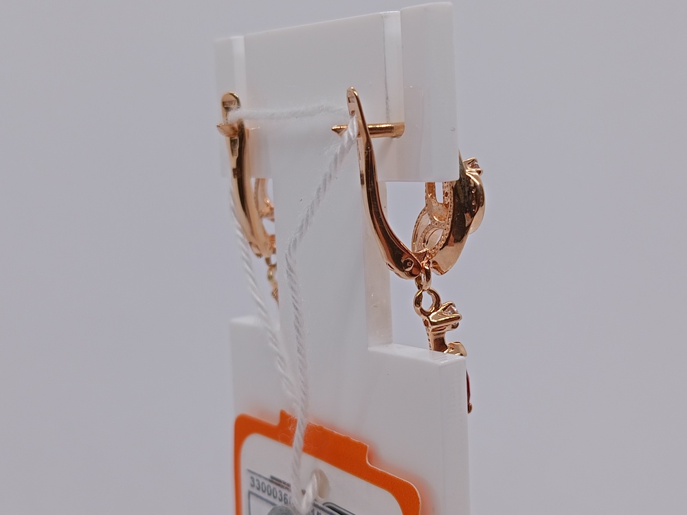 СКМИ585 СЕРЬГИ С КАМНЯМИ (Au 585)