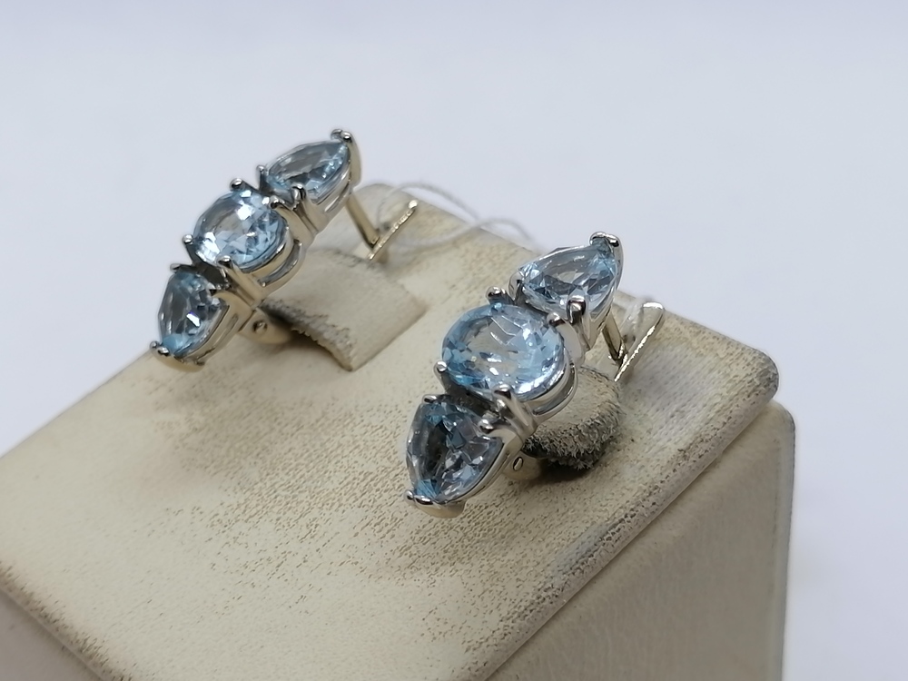 СКМИ585 СЕРЬГИ С КАМНЯМИ (Au 585)