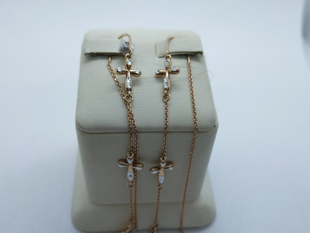 С12018135 СЕРЬГИ ПРОДЕВКИ без камня (Au 585)