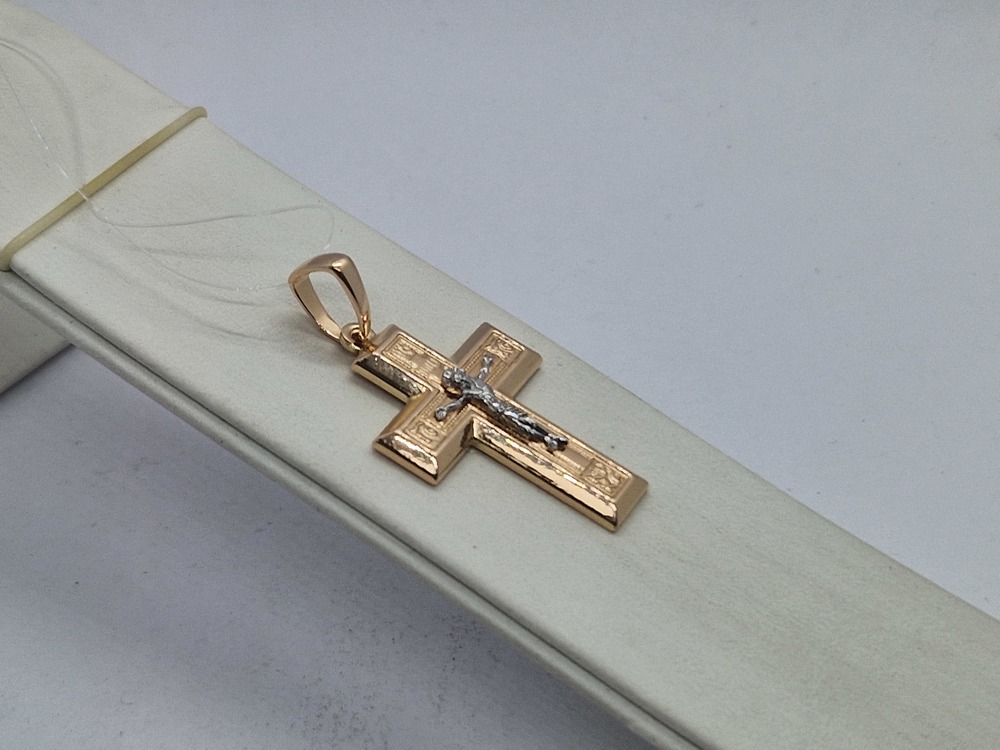 ПОДВЕСКА КРЕСТ без камня (Au 585)