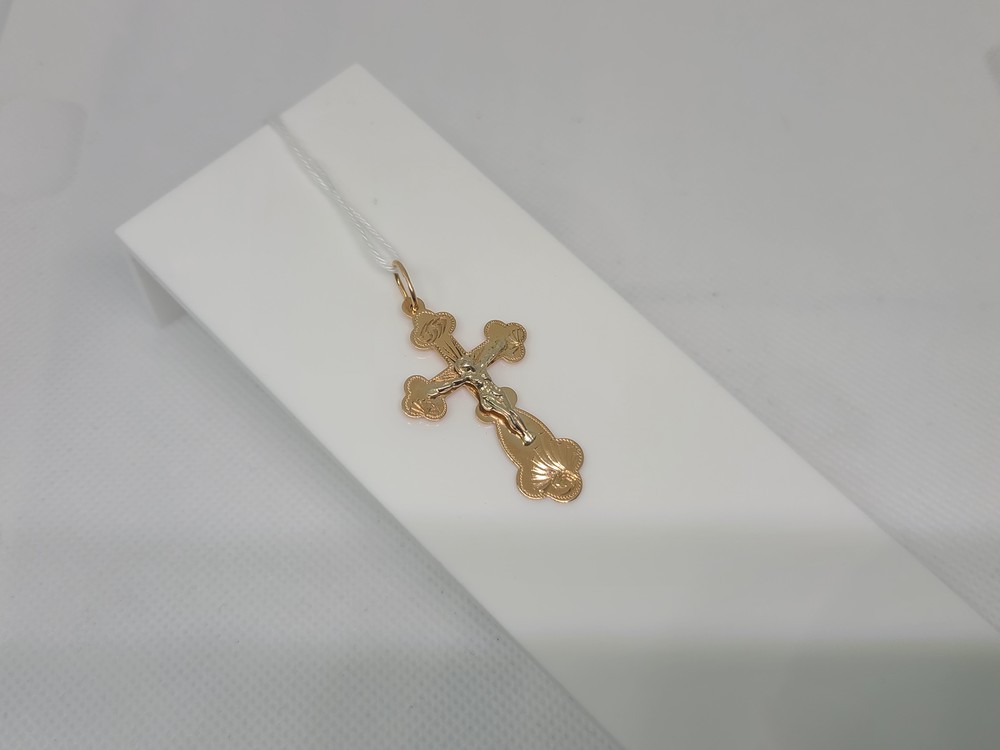 ПОДВЕСКА КРЕСТ БЕЗ КАМНЯ (Au 585)