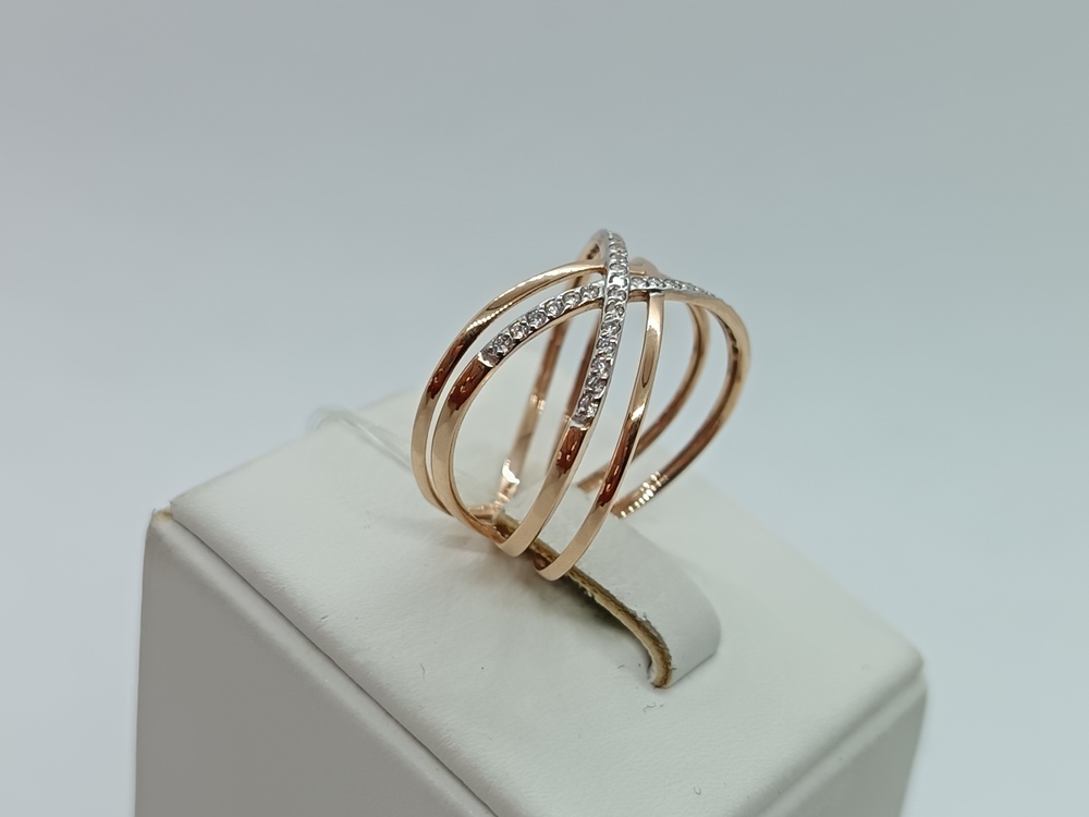 КОЛЬЦО С КАМНЯМИ (Au 585)