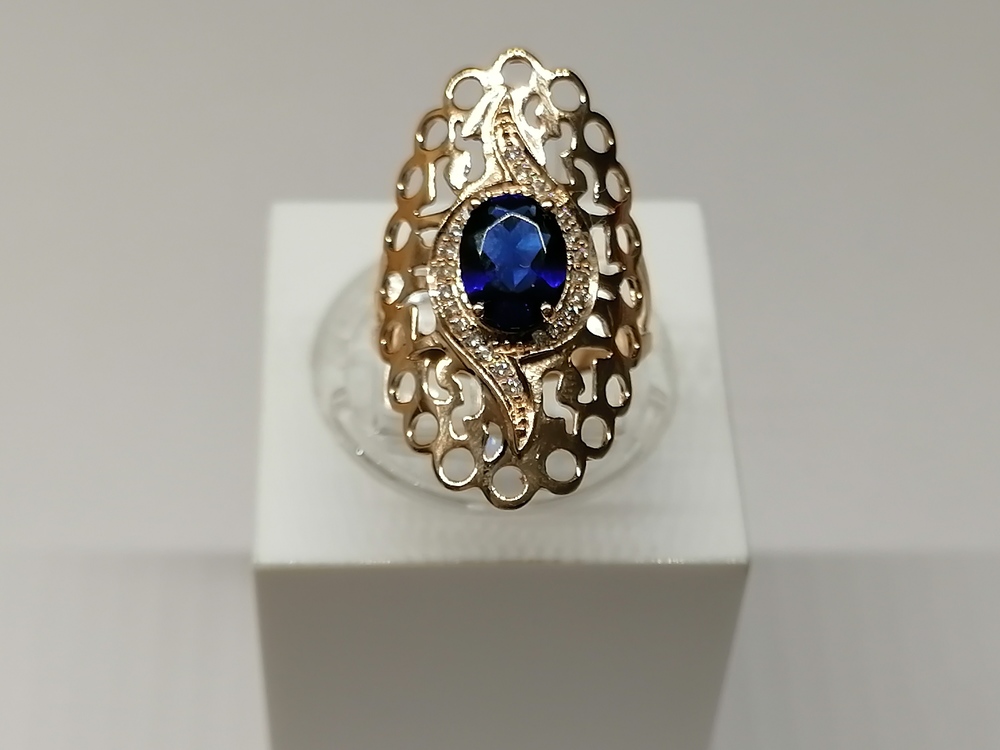 КОЛЬЦО С КАМНЯМИ (Au 585)