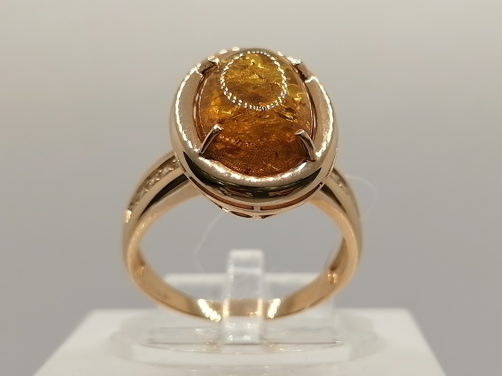 КОЛЬЦО ЯНТАРЬ (Au 585)