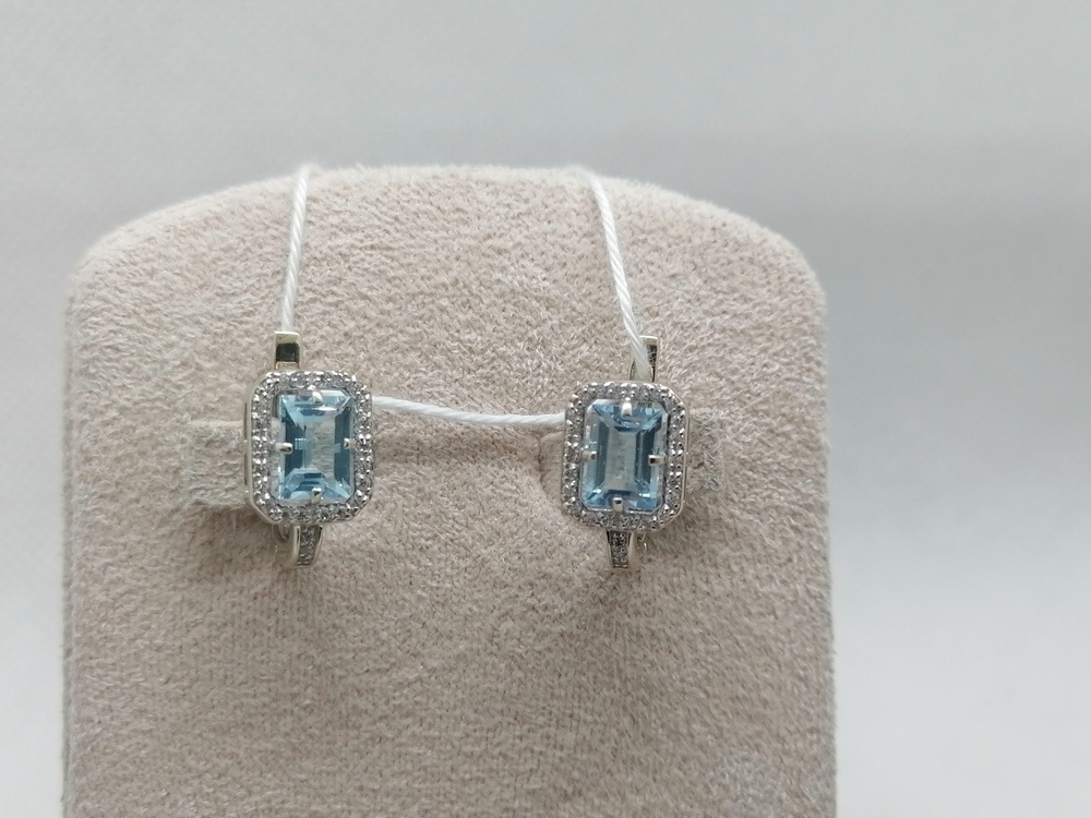 СКМИ585 СЕРЬГИ С КАМНЯМИ (Au 585)