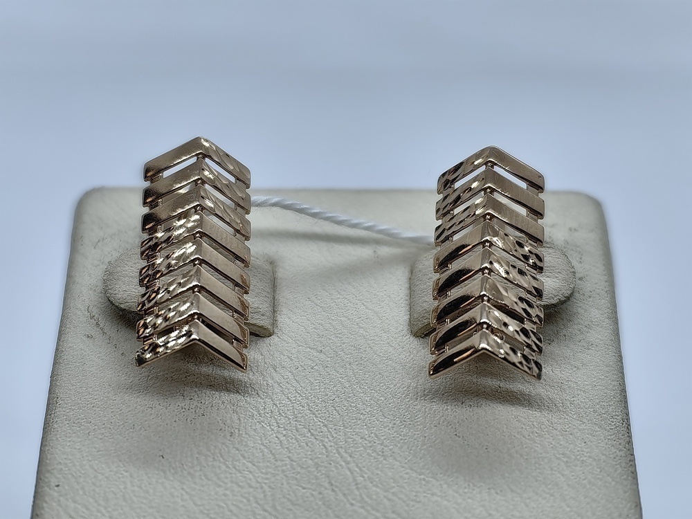 СБКМ585 СЕРЬГИ БЕЗ КАМНЯ (Au 585)