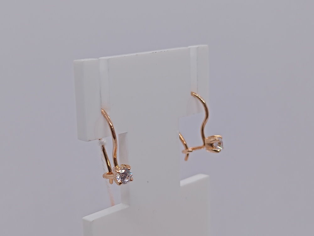 СЕРЬГИ С КАМНЕМ (Au 585)