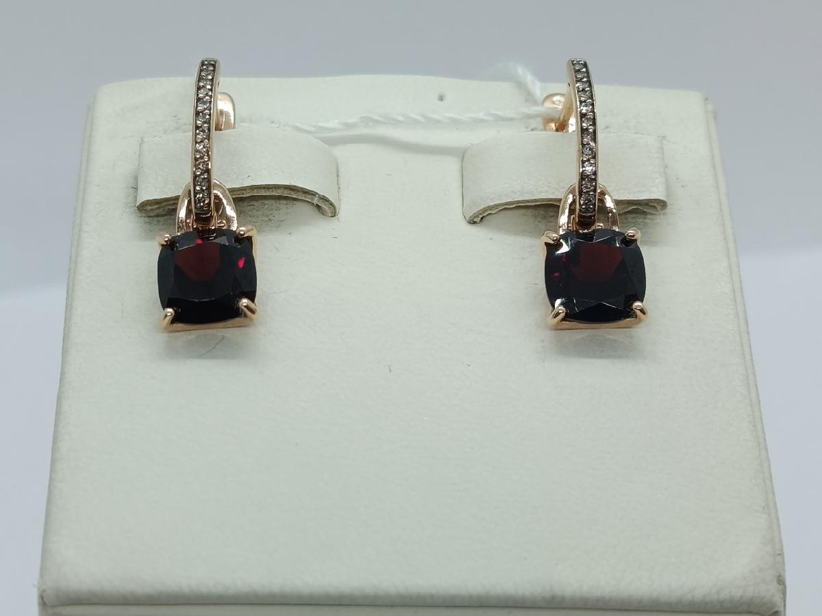 СЕРЬГИ С КАМНЯМИ (Au 585)