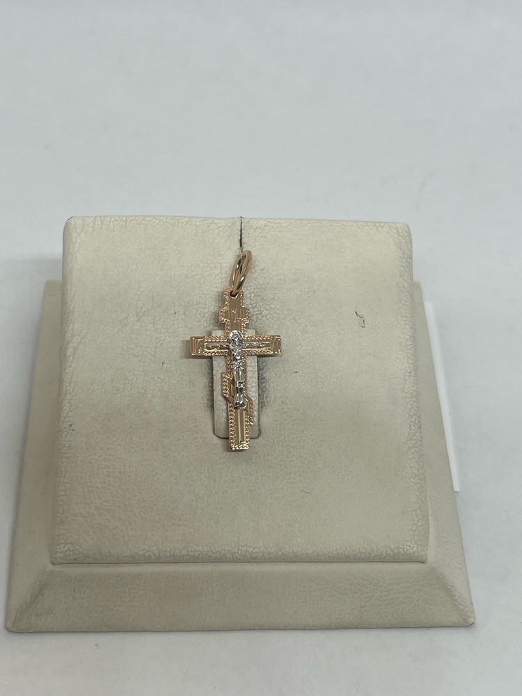 810-00268-10-00-00-02 ПОДВЕСКА КРЕСТ без камня (Au 585)