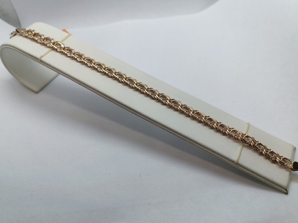 БЛБА585 БРАСЛЕТ ПОЛНОВЕСНЫЙ Бисмарк арбский (Au 585)