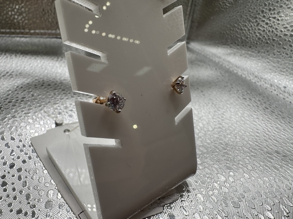 СЕРЬГИ ПУСЕТЫ с камнем (Au 585)