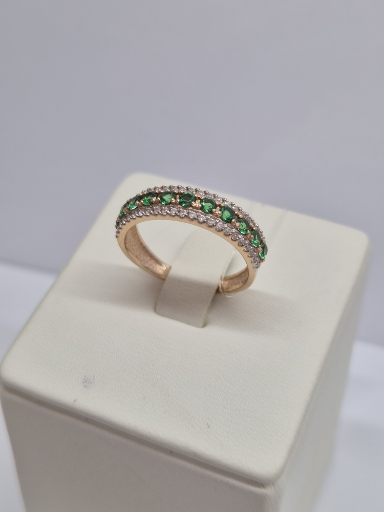 КОЛЬЦО С КАМНЯМИ (Au 585)