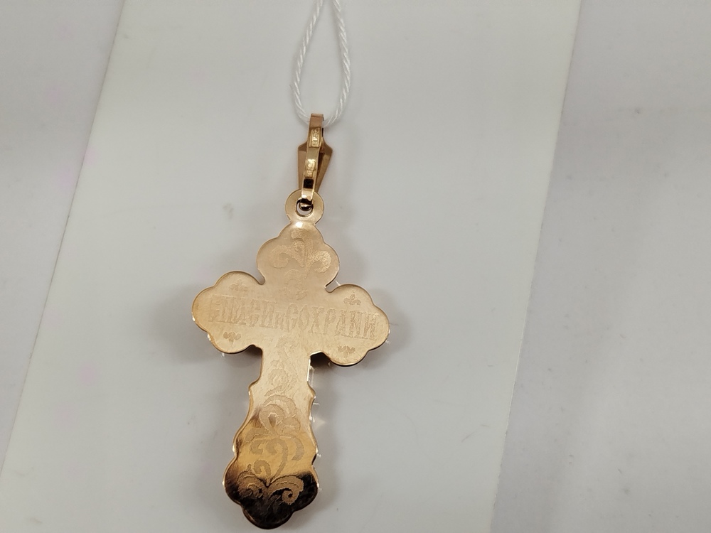 ПОДКБК585 ПОДВЕСКА КРЕСТ БЕЗ КАМНЯ (Au 585)