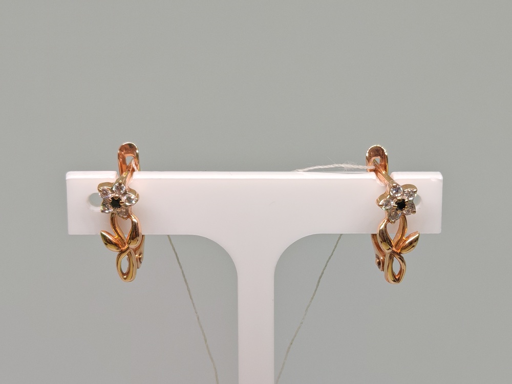 СКМИ585 СЕРЬГИ С КАМНЯМИ (Au 585)