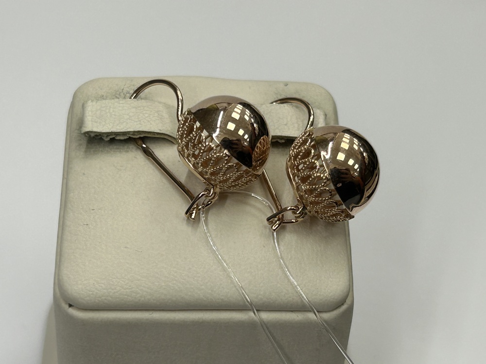 026592 СЕРЬГИ С ПЕТЕЛЬКОЙ (Au 585)