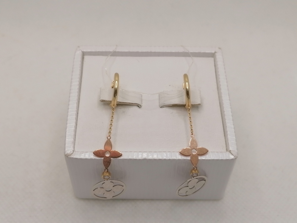 СЕРЬГИ С КАМНЕМ (Au 585)