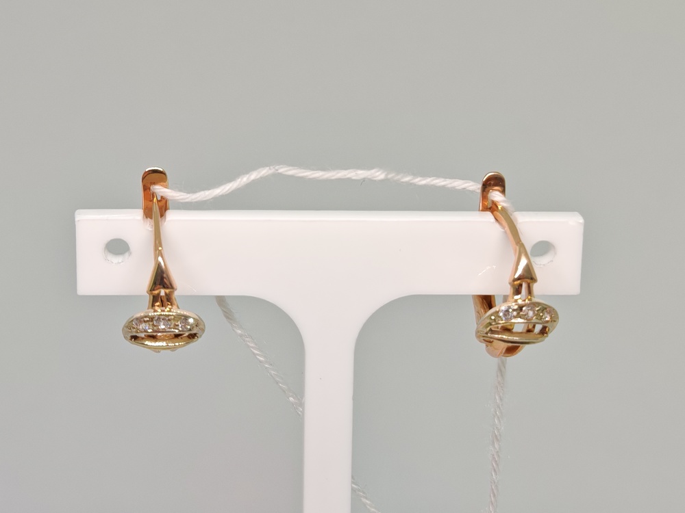 СКМИ585 СЕРЬГИ С КАМНЯМИ (Au 585)