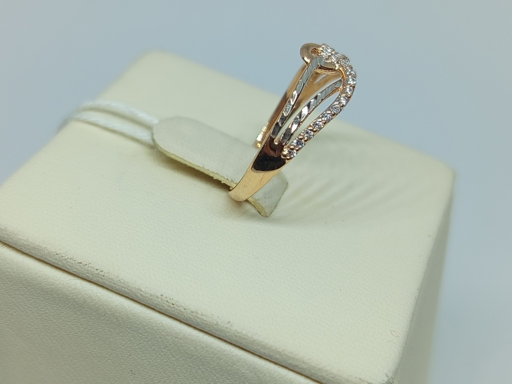 КОЛЬЦО С КАМНЯМИ (Au 585)