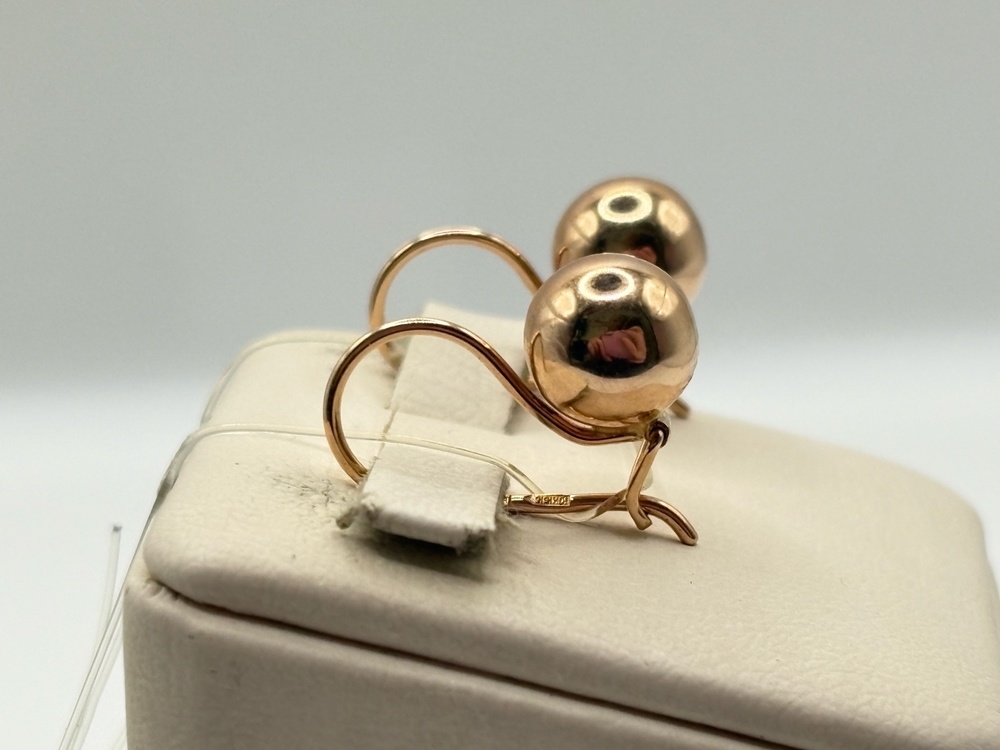 20508 СЕРЬГИ ПЕТЕЛЬКА без камня (Au 585)