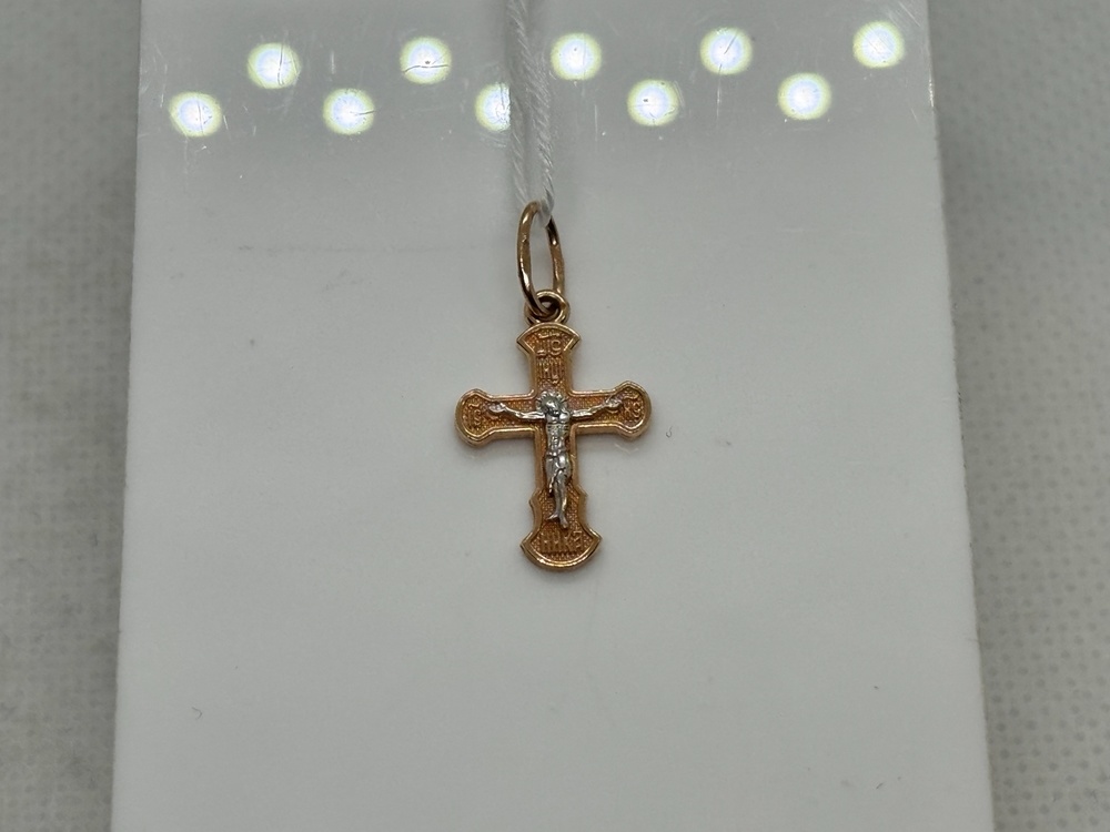 ПОДКБК585 ПОДВЕСКА КРЕСТ БЕЗ КАМНЯ (Au 585)
