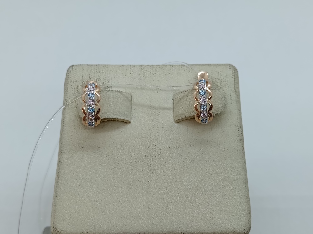 027870 СЕРЬГИ С КАМНЯМИ (Au 585)