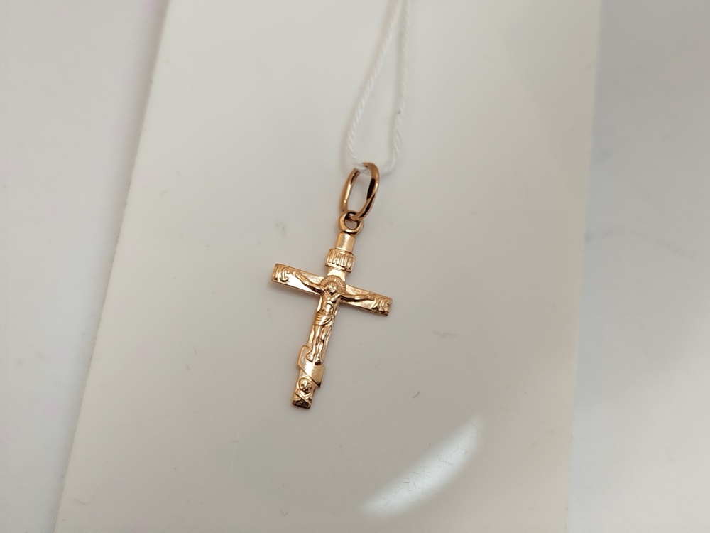 ПОДКБК585 ПОДВЕСКА КРЕСТ БЕЗ КАМНЯ (Au 585)