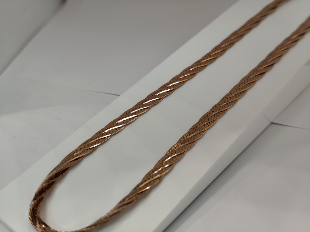 ЦЛКП585 ЦЕПЬ ПОЛНОВЕСНАЯ Косичка(париджина) (Au 585)