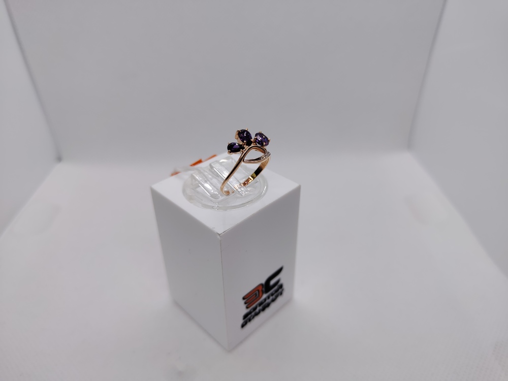 КОЛЬЦО С КАМНЯМИ (Au 585)