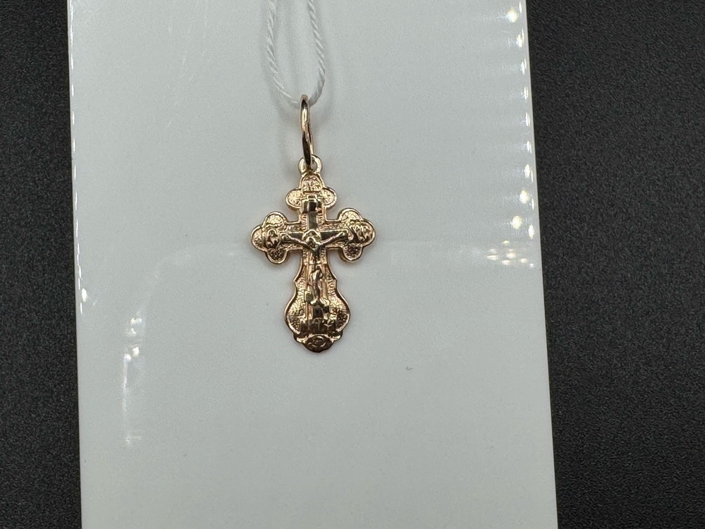 ПОДВЕСКА КРЕСТ БЕЗ КАМНЯ (Au 585)