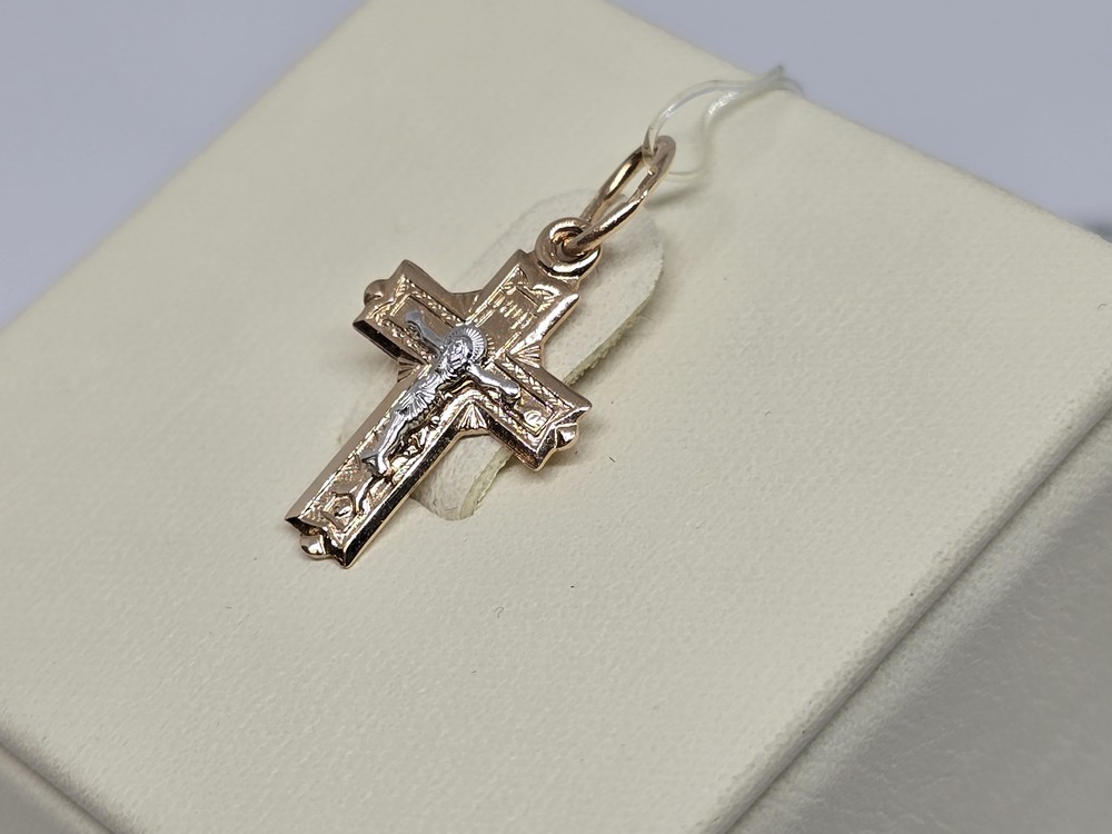 20-0153 ПОДВЕСКА КРЕСТ без камня (Au 585)