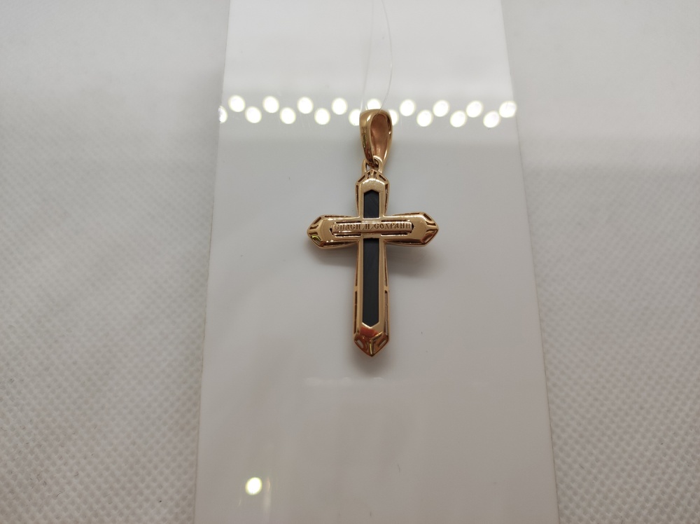 ПОДВЕСКА КРЕСТ с камнем (Au 585)