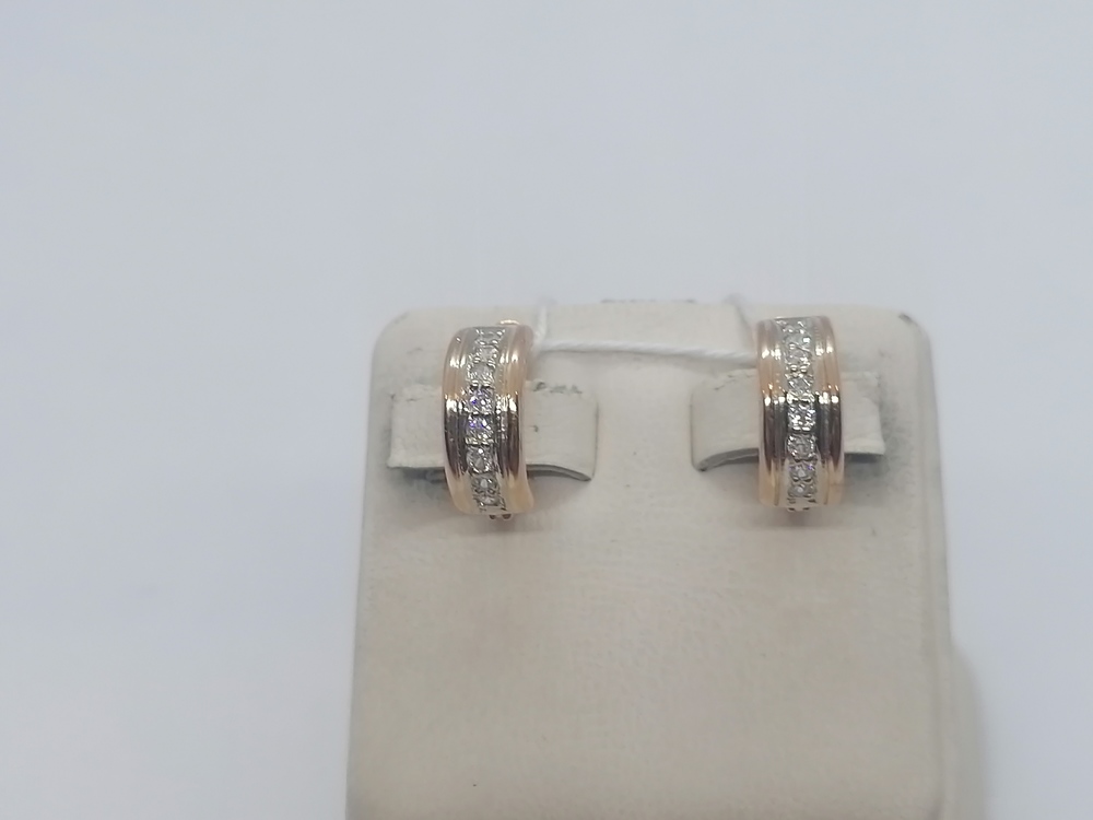 СКМИ585 СЕРЬГИ С КАМНЯМИ (Au 585)