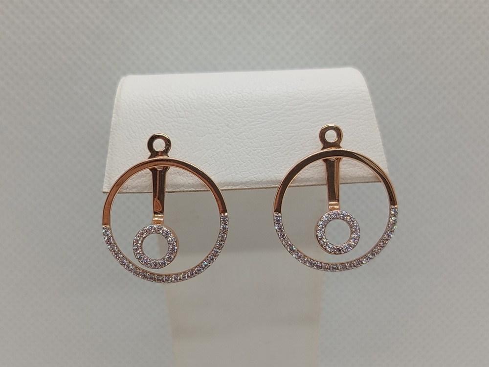 СЕРЬГИ ПУСЕТЫ с камнями (Au 585)