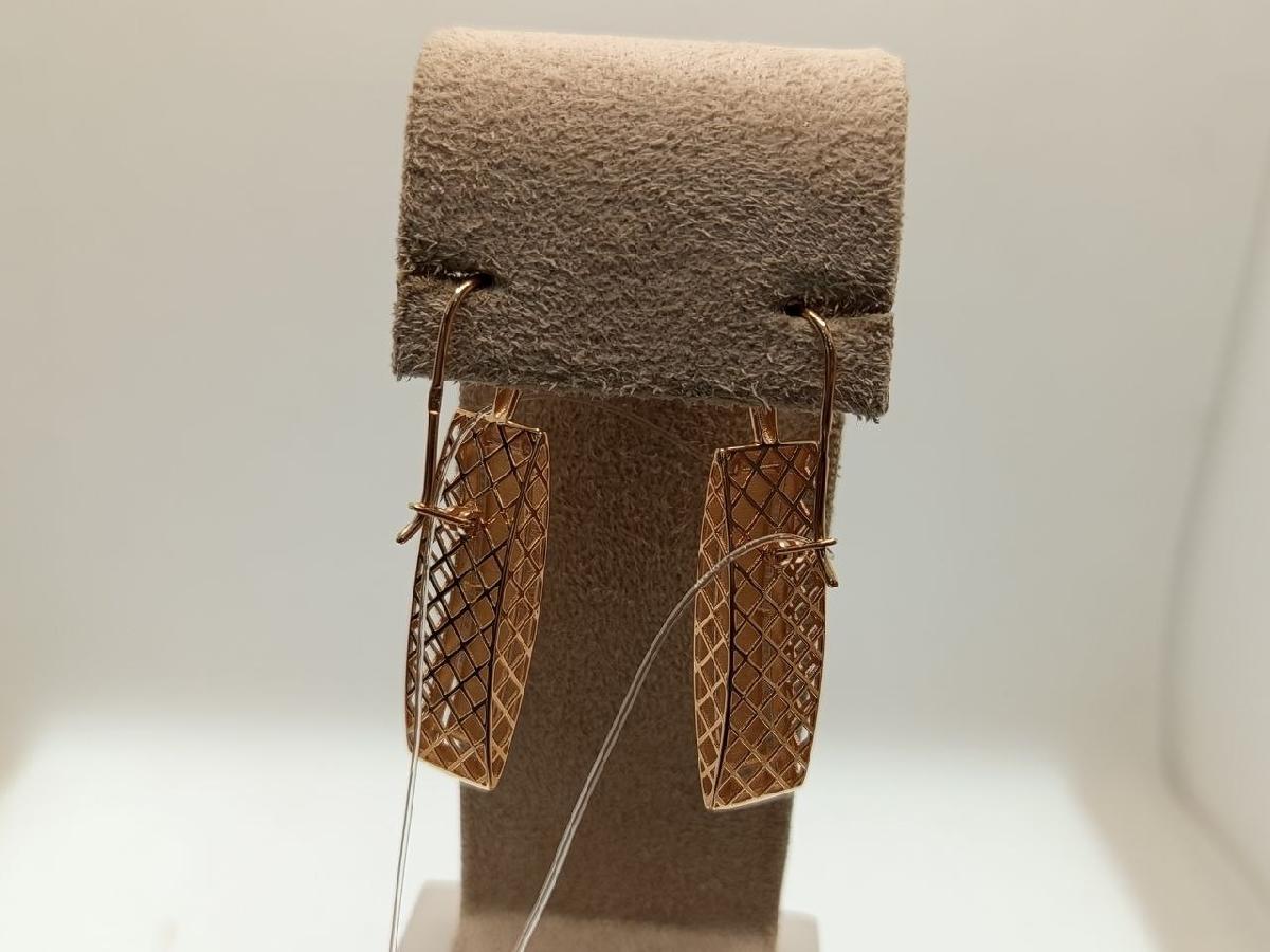 СЕРЬГИ ПЕТЕЛЬКА без камня (Au 585)