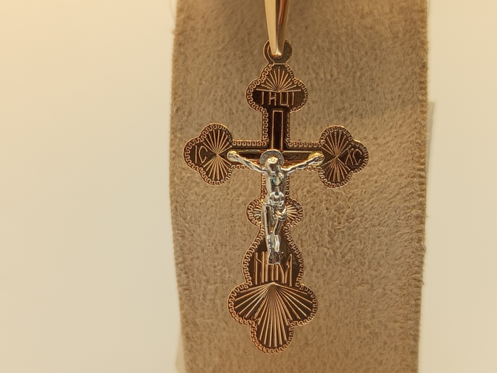 ПОДВЕСКА КРЕСТ без камня (Au 585)