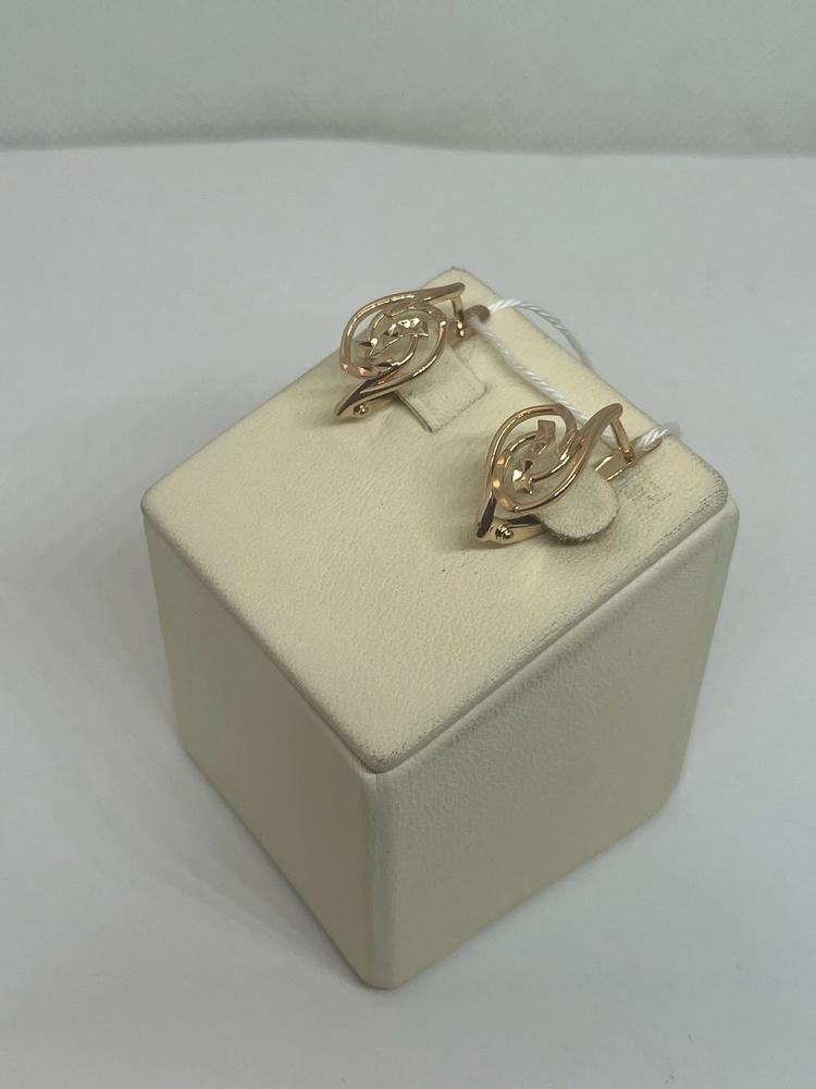 СБКМ585 СЕРЬГИ БЕЗ КАМНЯ (Au 585)