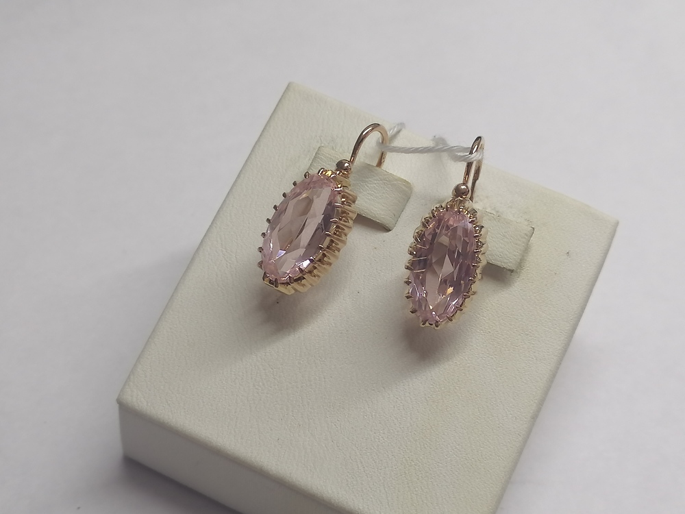 СКМ583 СЕРЬГИ С КАМНЕМ (Au 583)