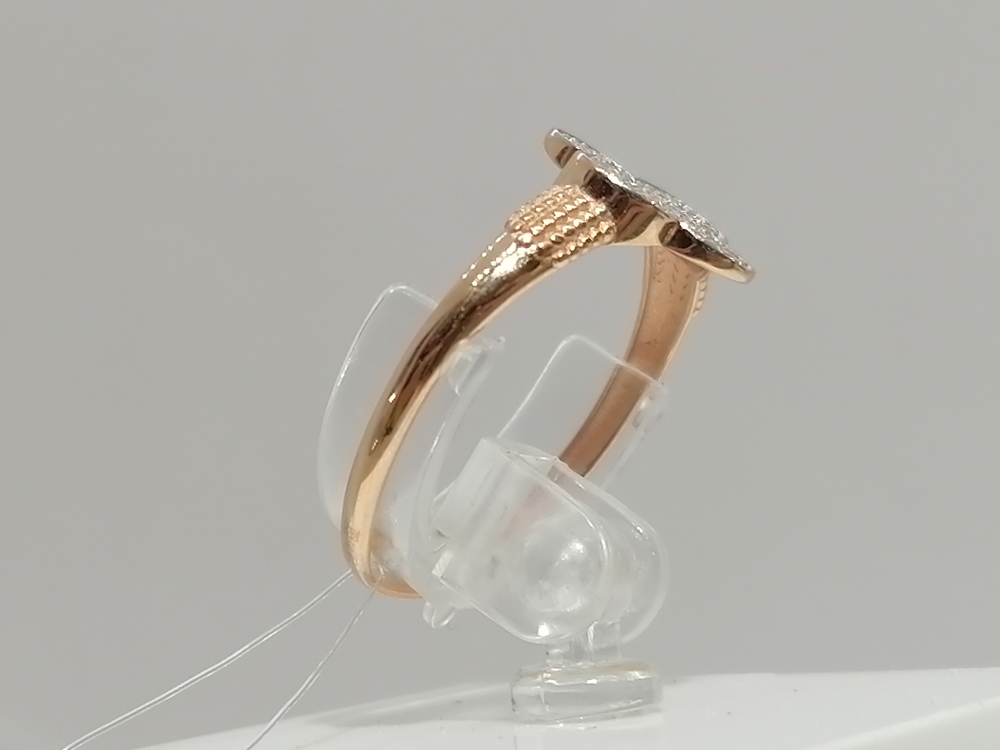 КОЛЬЦО С КАМНЯМИ (Au 585)