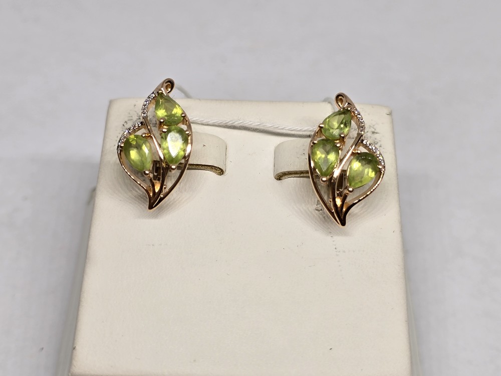 СКМИ585 СЕРЬГИ С КАМНЯМИ (Au 585)