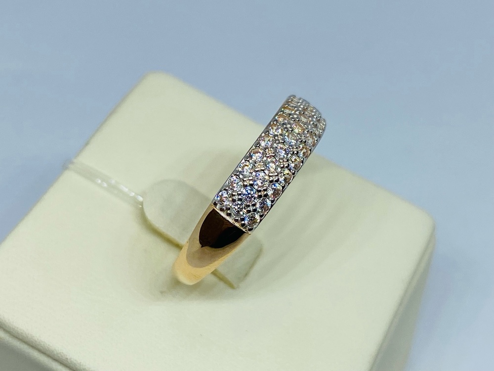 012195 КОЛЬЦО С КАМНЯМИ (Au 585)