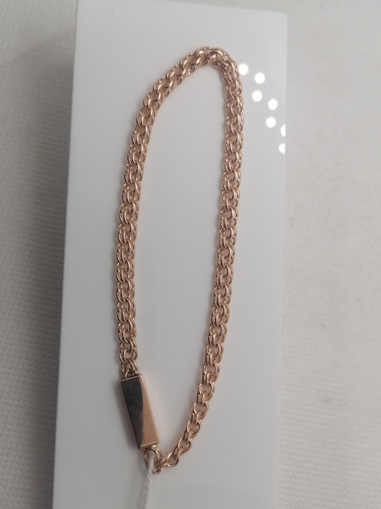 БЛБ585 БРАСЛЕТ ПОЛНОВЕСНЫЙ Бисмарк (Au 585)