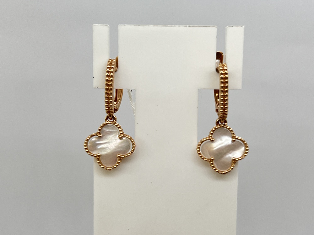 СКМ585 СЕРЬГИ С КАМНЕМ (Au 585)