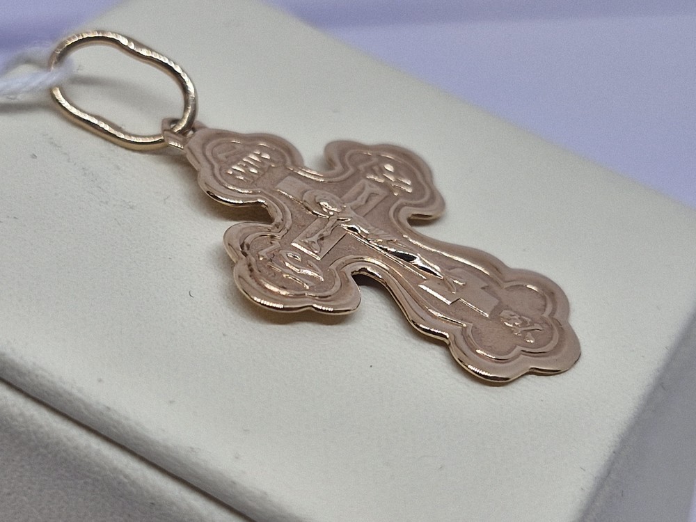 ПОДВЕСКА КРЕСТ БЕЗ КАМНЯ (Au 585)